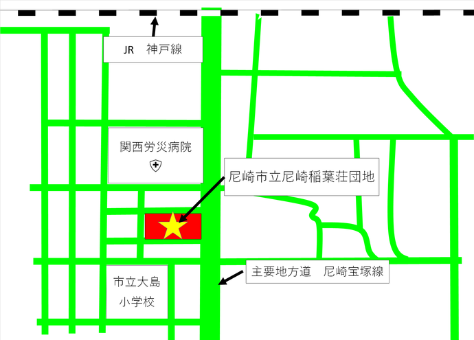 稲葉荘　位置図