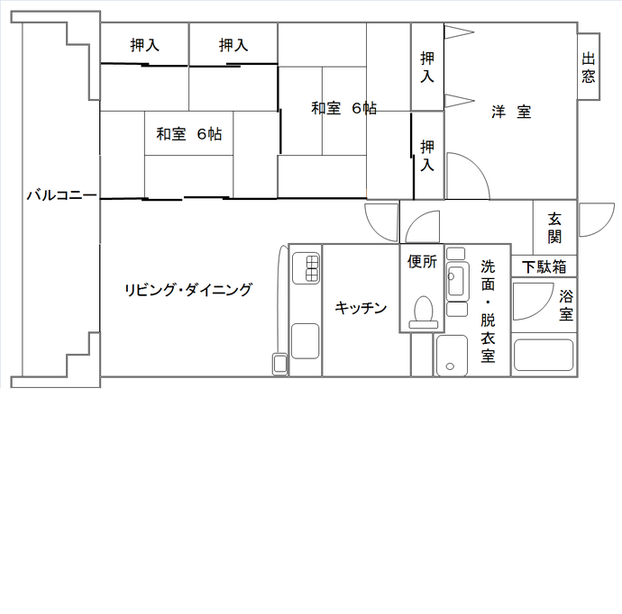 時友長ノ手2号棟　間取り