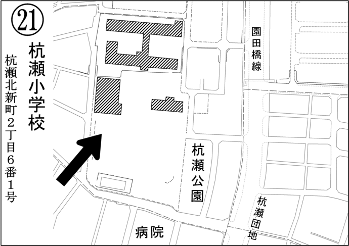 第21投票所杭瀬小学校