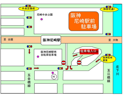 駐車場周辺拡大地図