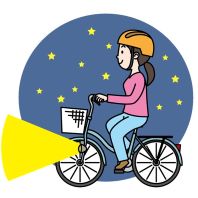 歩道を走行する自転車