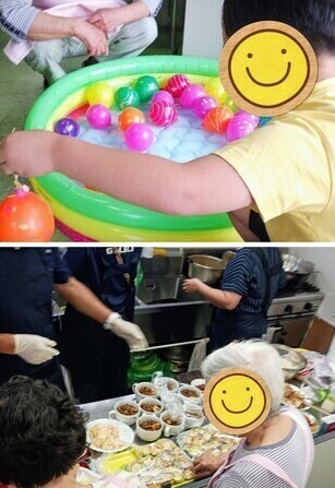 ヨーヨー釣りと台所