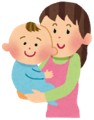 抱っこのイラスト