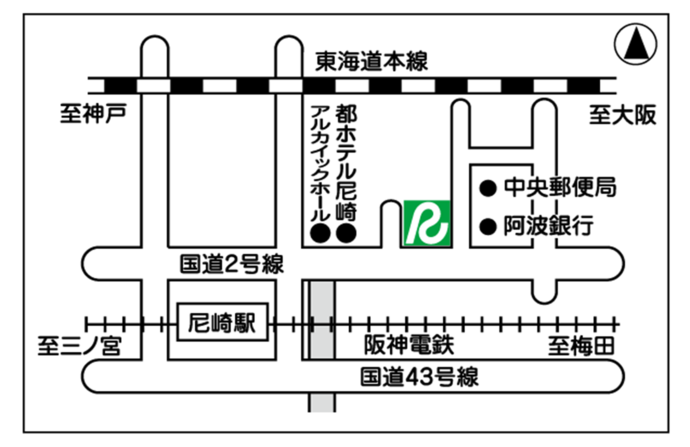 トヨタレンタリース兵庫 尼崎店 地図