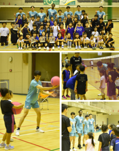 小学生バレーボール教室の様子
