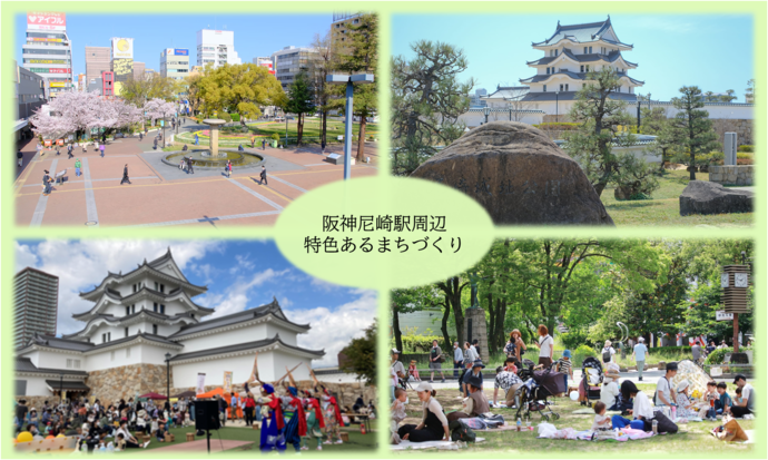 中央公園と尼崎城址公園イベント