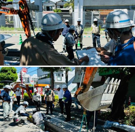 060822水道管工事