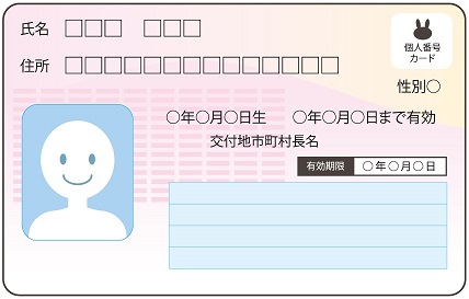 マイナンバーカードの写真