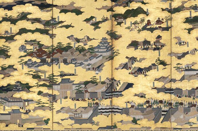 洛中洛外図屏風・尼崎本（左隻・部分）