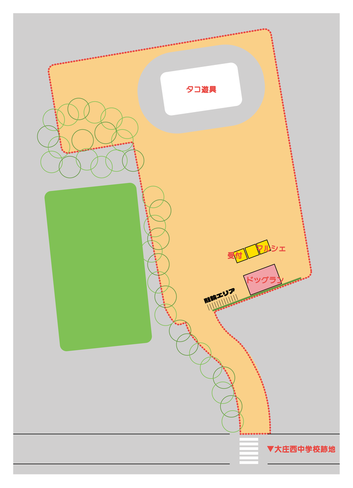 タコフェス夜市　レイアウト　南の口公園